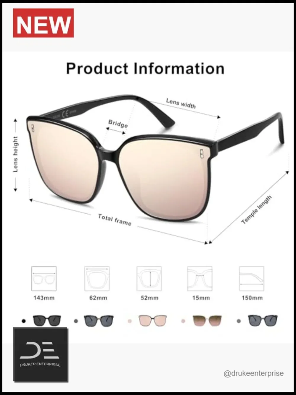 Vintage Style Square Sunglasses UV400 Protection Unisex